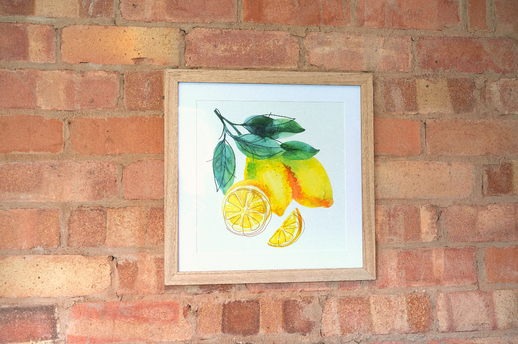 Watercolour Lemons Art In Frame Geko Products