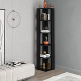 Nati Modern Corner Bookcase Display Unit Tall 161cm