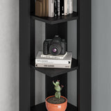 Nati Modern Corner Bookcase Display Unit Tall 161cm
