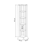 Nati Modern Corner Bookcase Display Unit Tall 161cm