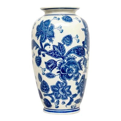 Anemone Blue & White Urn Vase - Shades 4 Seasons
