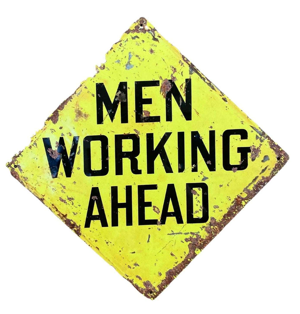 Metal Square Wall Sign - Men At Work Geko Products