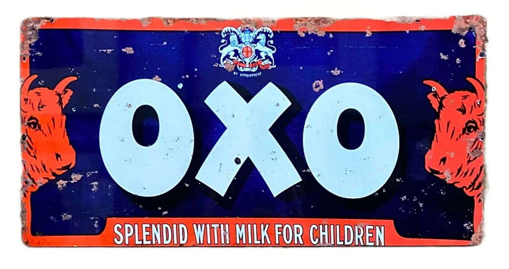 Metal Advertising Wall Sign - OXO Vintage Production Geko Products