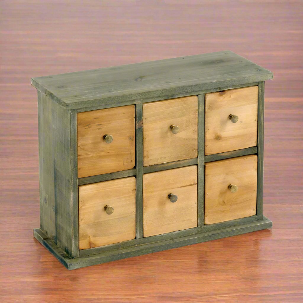 Six Drawer Storage Cabinet 32 x 13 x 24cm Geko Products