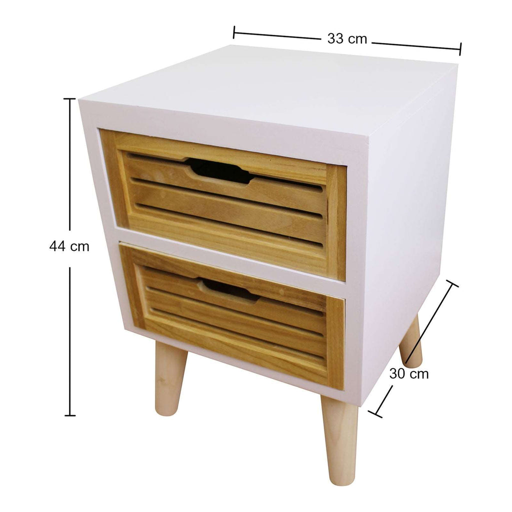 Compact 2 Drawer Unit with Removable Legs Geko Products