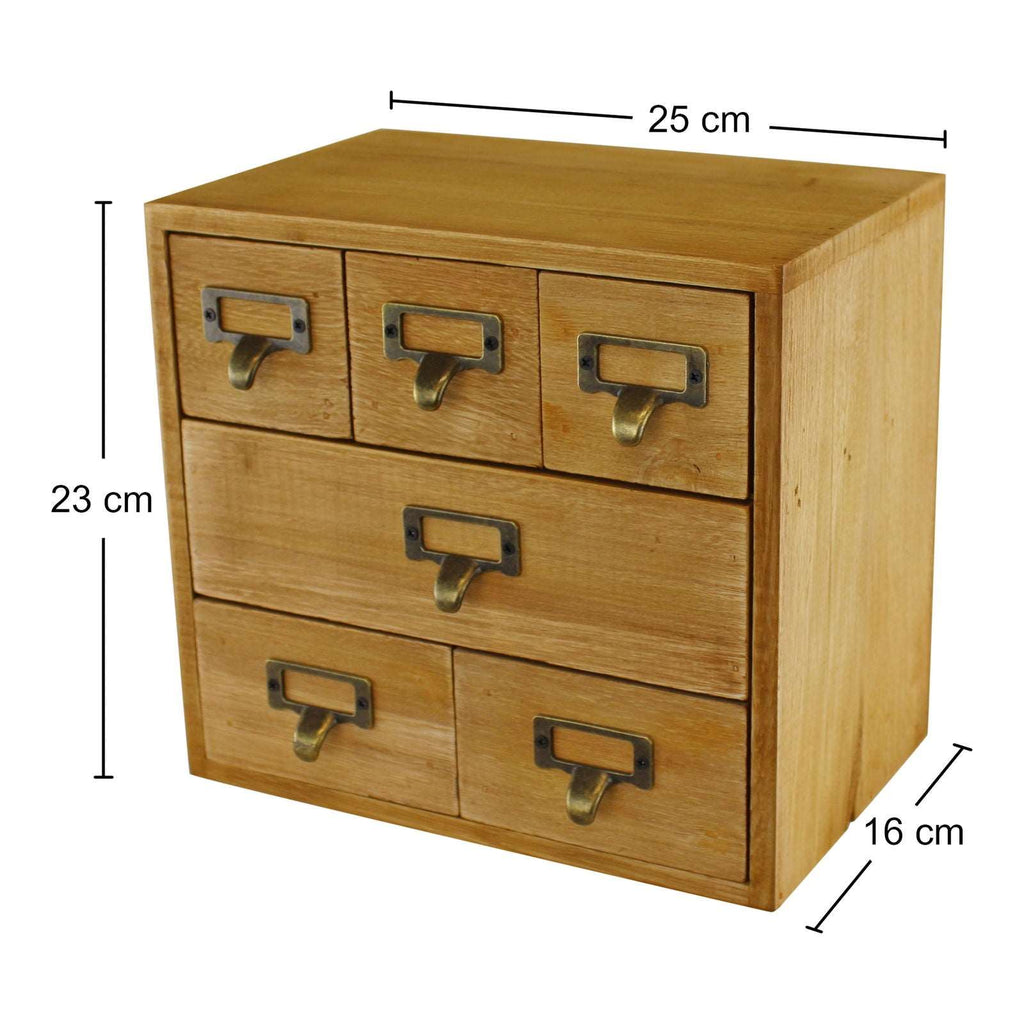 6 Drawer Storage Unit, Trinket Drawers Geko Products