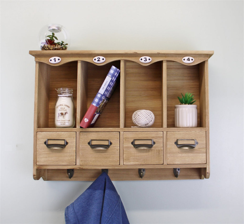 Wooden Wall Hanging Storage Unit Geko Products