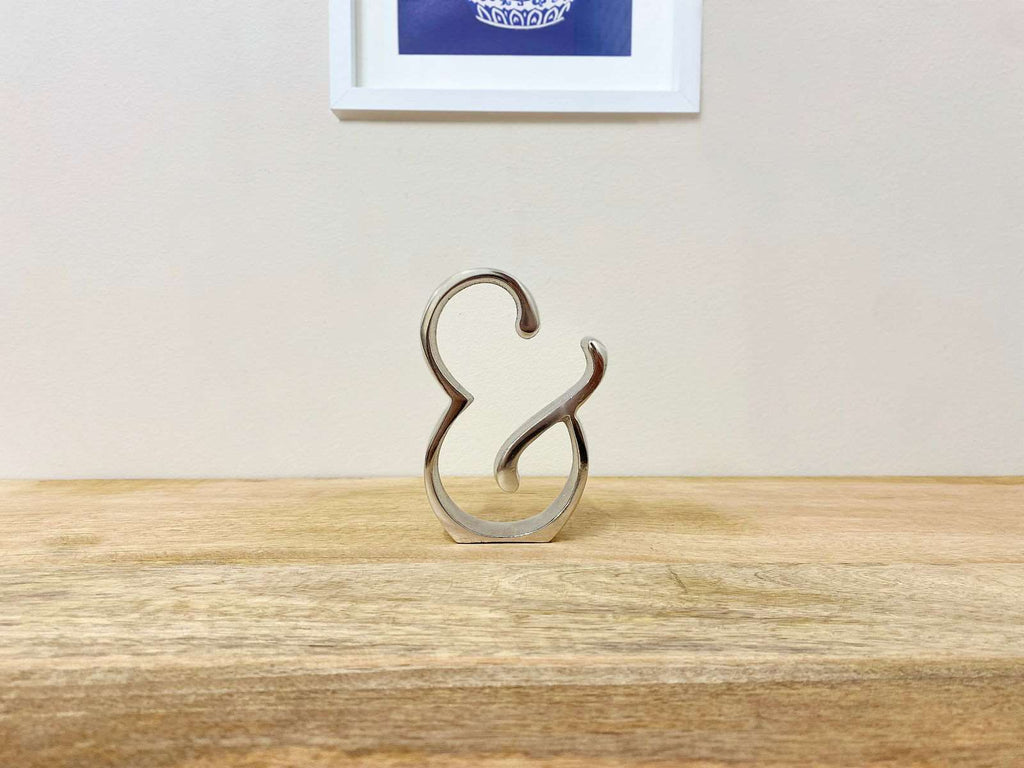 Silver Aluminium Ampersand or And Sign Ornament Geko Products