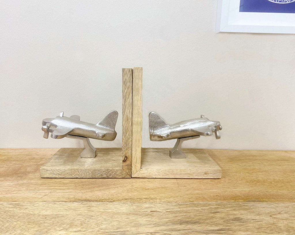 Set of Two Aeroplane Bookends Geko Products