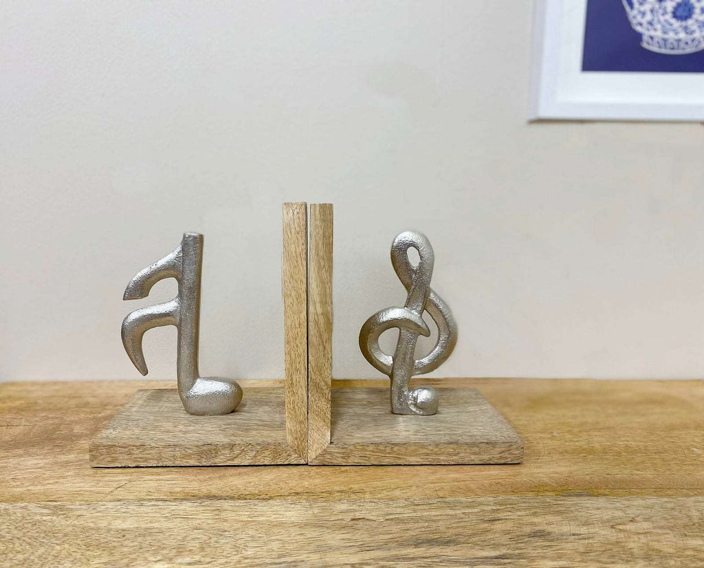 Set of Two Musical Note Bookends Geko Products