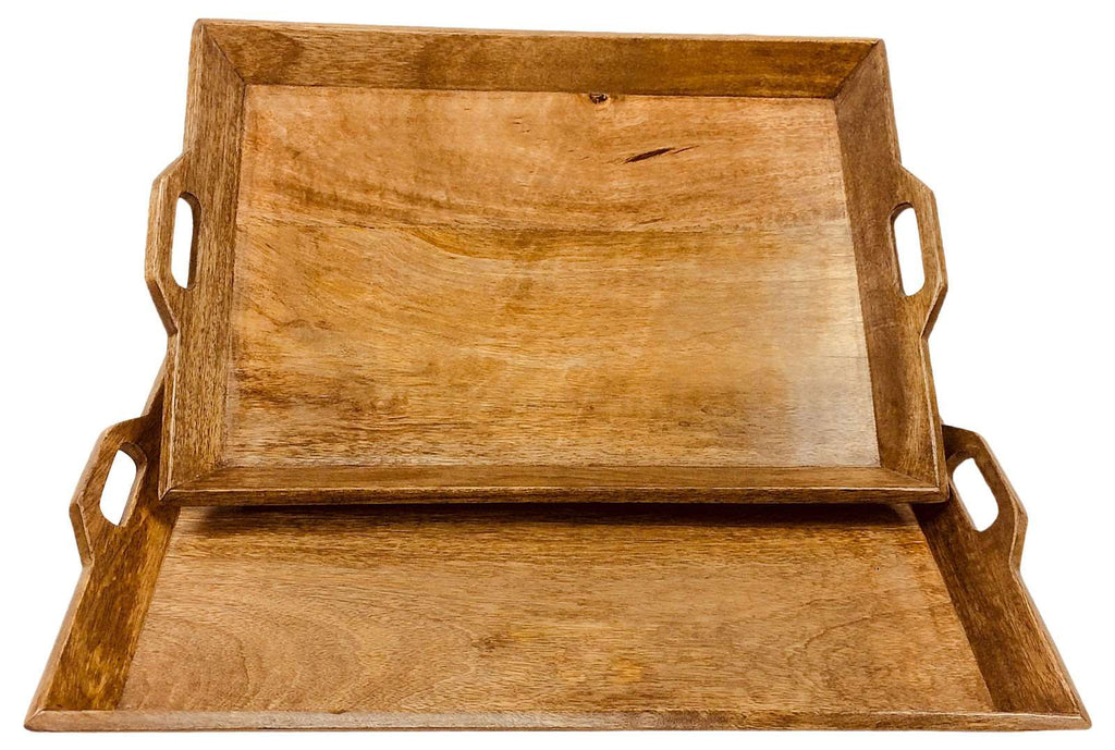 Wooden Tray Set Of 2 Geko Products