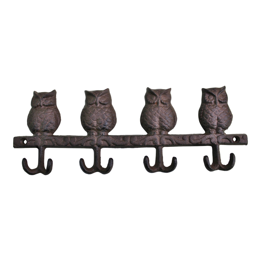 Rustic Cast Iron Wall Hooks, Owls Geko Products