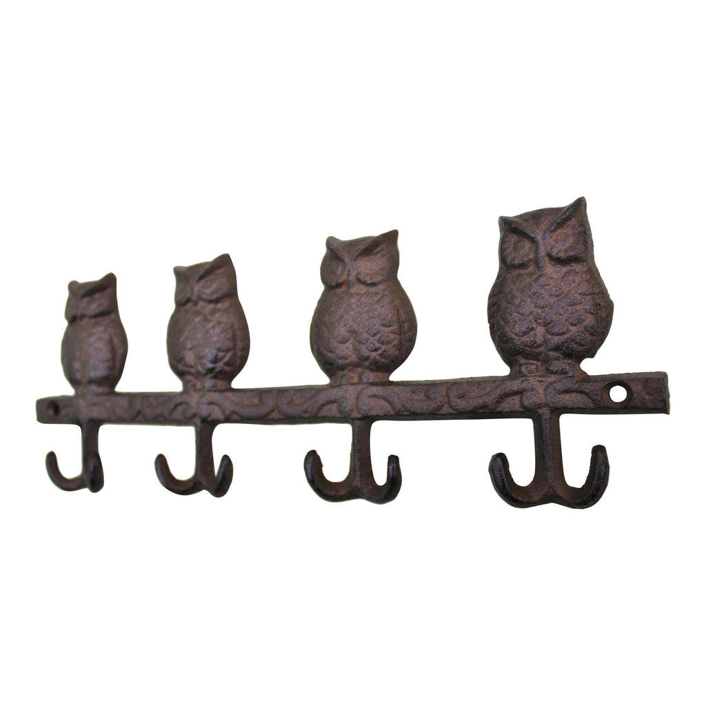 Rustic Cast Iron Wall Hooks, Owls Geko Products