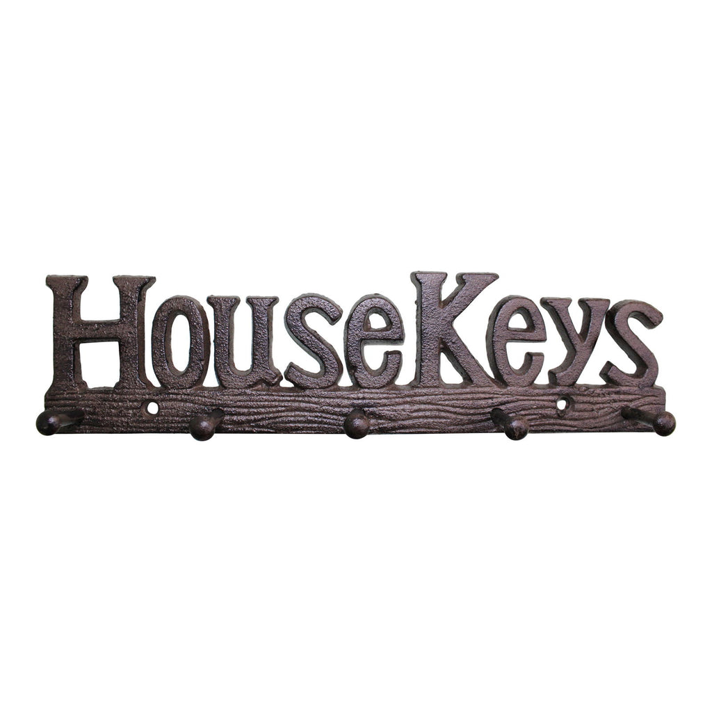 Rustic Cast Iron Wall Hooks, House Keys Geko Products