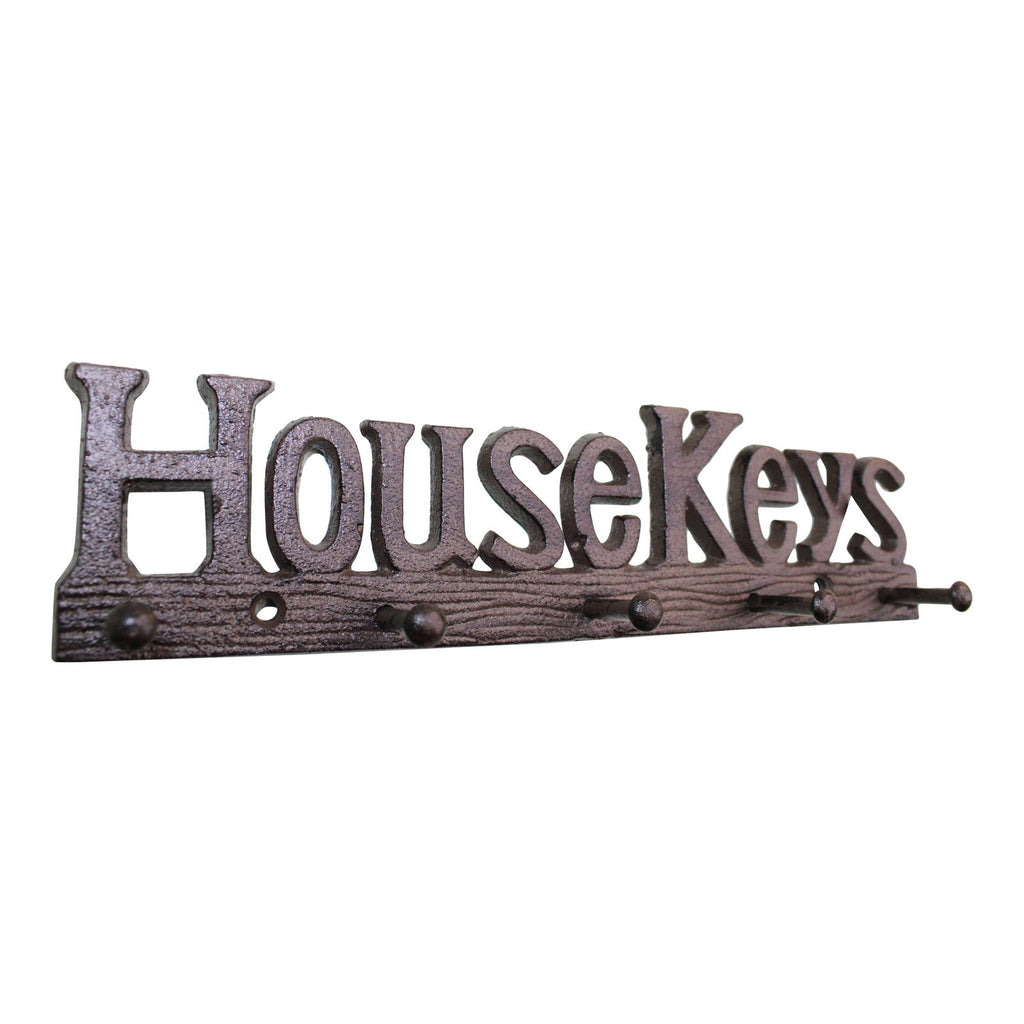 Rustic Cast Iron Wall Hooks, House Keys Geko Products