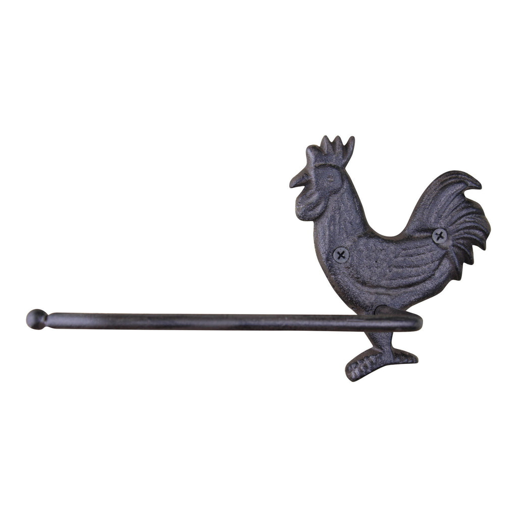 Cast Iron Rustic Toilet Roll Holder, Chicken Geko Products