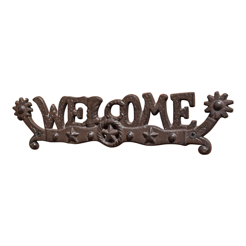 Rustic Cast Iron Decorative Welcome Sign Geko Products