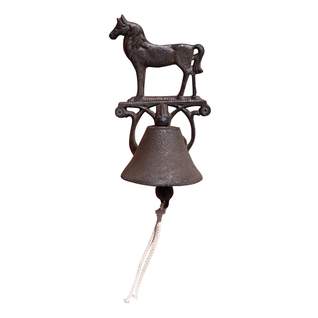 Rustic Cast Iron Wall Bell, Horse Geko Products