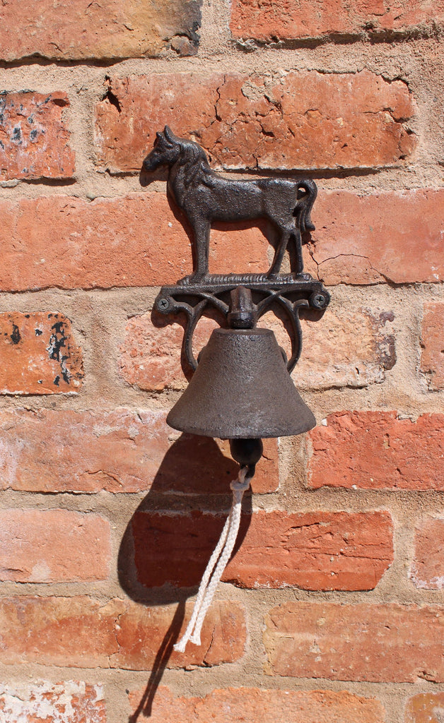 Rustic Cast Iron Wall Bell, Horse Geko Products