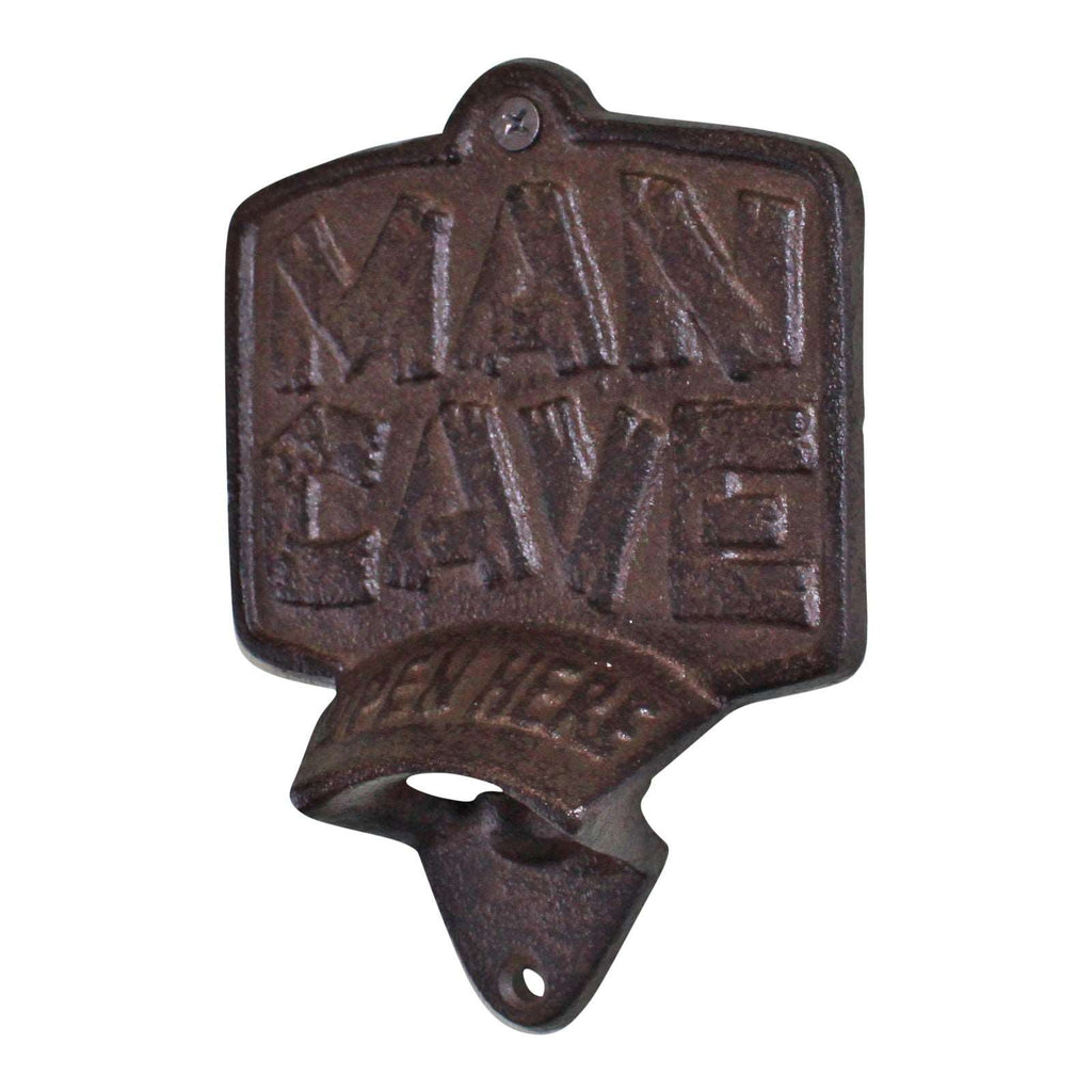 Cast Iron Wall Mounted Man Cave Bottle Opener Geko Products