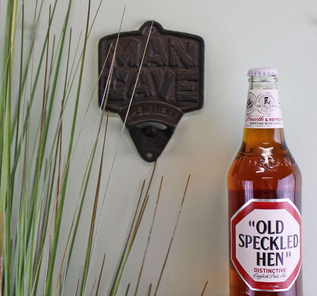 Cast Iron Wall Mounted Man Cave Bottle Opener Geko Products