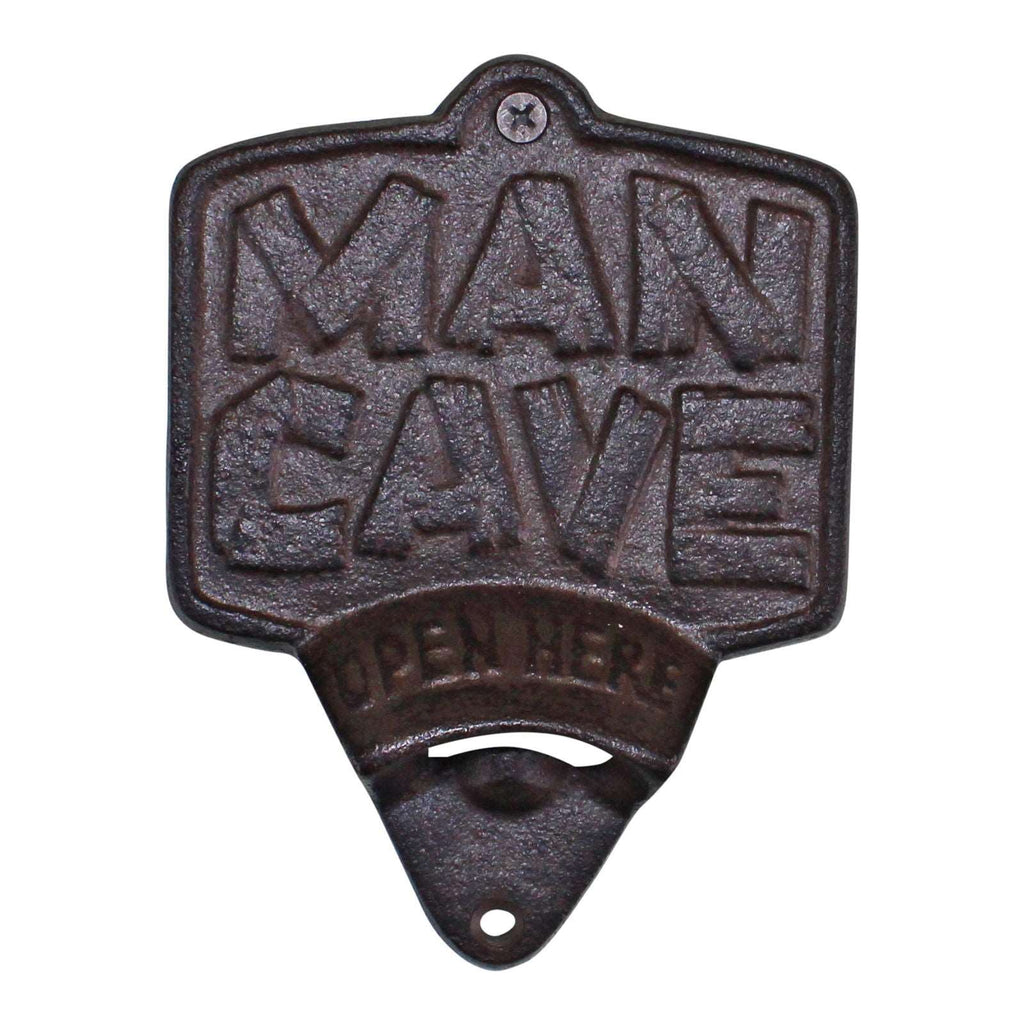 Cast Iron Wall Mounted Man Cave Bottle Opener Geko Products