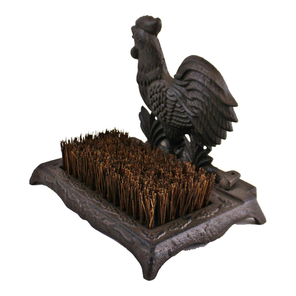 Cast Iron Garden Boot Brush, Cockerel Design Geko Products