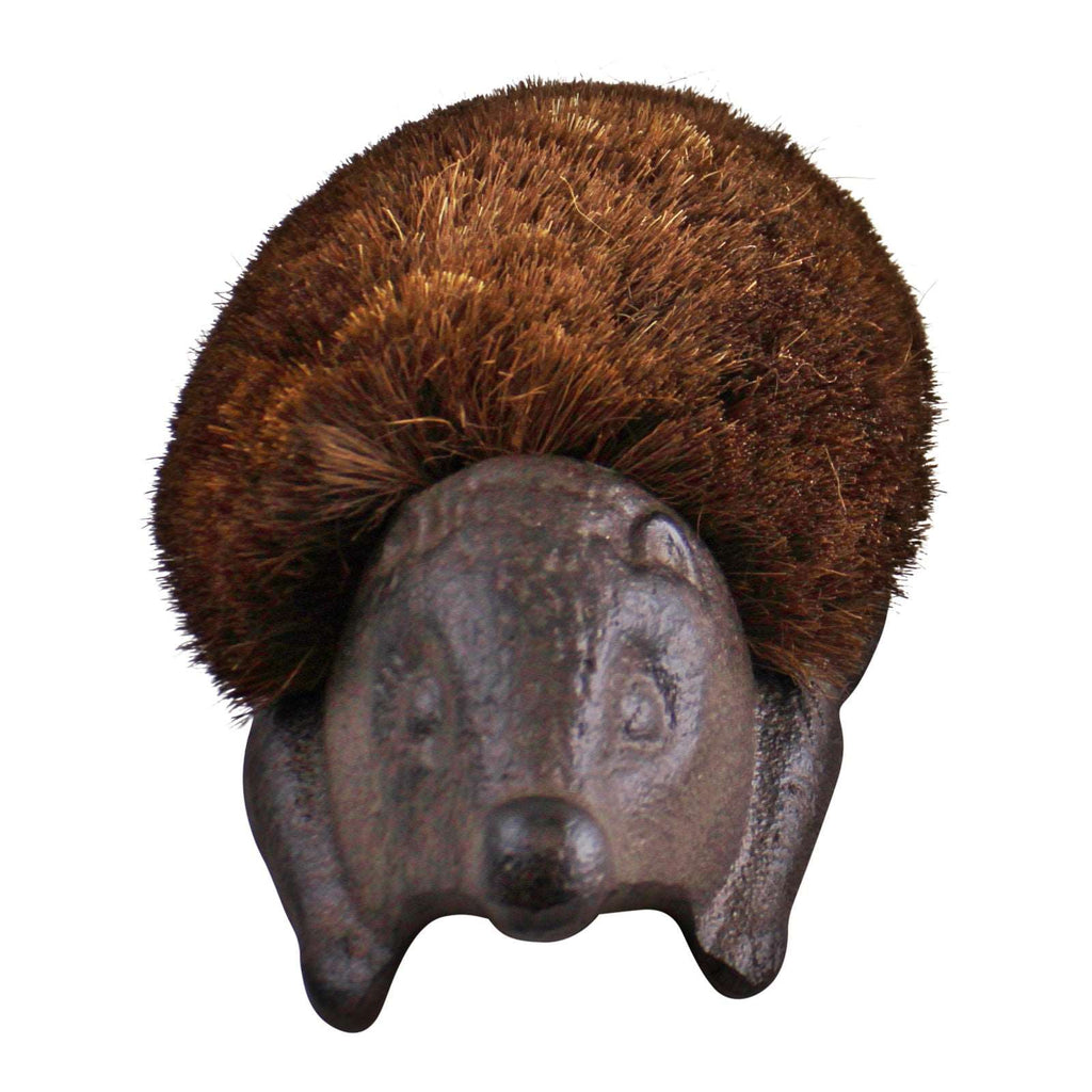 Cast Iron Garden Boot Brush, Hedgehog Design Geko Products