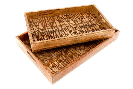 Bamboo Wooden Trays Set of Two - Shades 4 Seasons