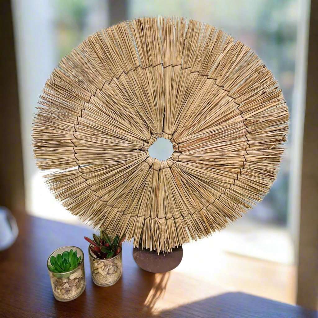 Dried Sun Grass On Stand Decoration 54cm Geko Products