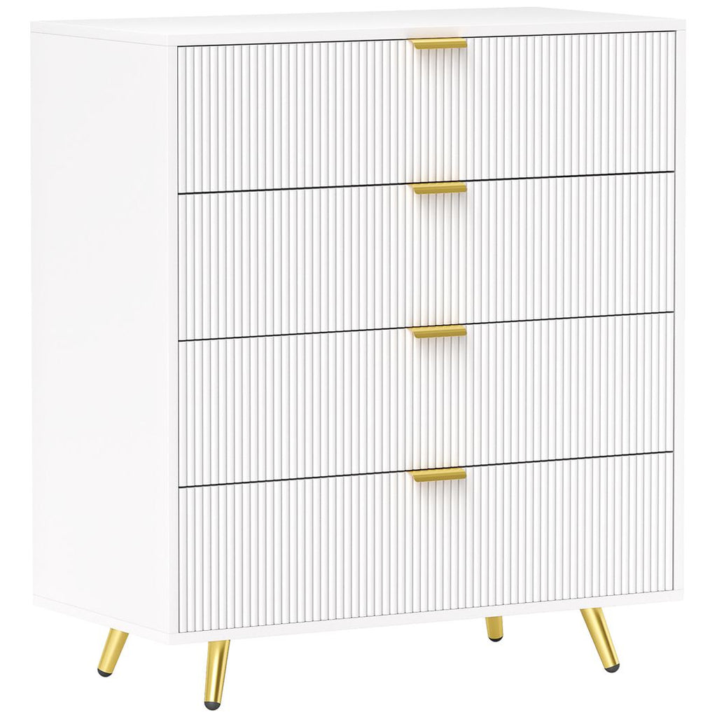 HOMCOM Chest of Drawers with 4 Drawers for Bedroom, Living Room HOMCOM