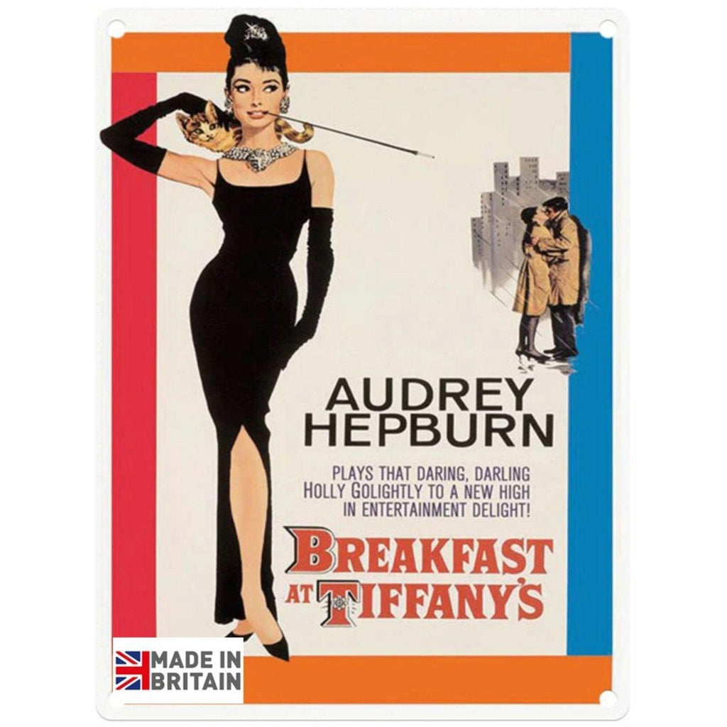 Small Metal Sign 45 x 37.5cm Movie Poster Audrey Hepburn Geko Products