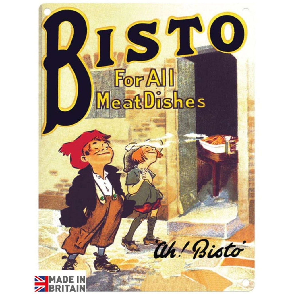 Small Metal Sign 45 x 37.5cm Vintage Retro Bisto Geko Products