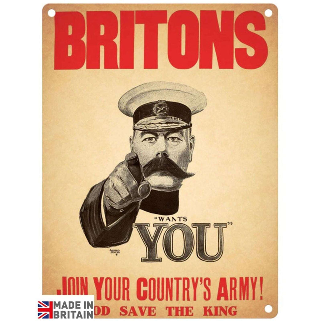 Small Metal Sign 45 x 37.5cm Vintage Retro Britons Got You Geko Products