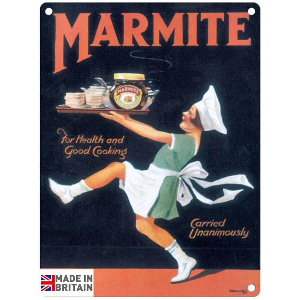 Small Metal Sign 45 x 37.5cm Vintage Retro Marmite Geko Products