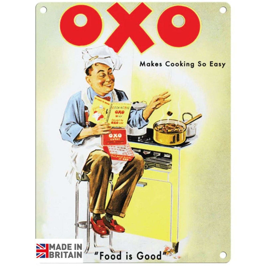 Small Metal Sign 45 x 37.5cm Vintage Retro Oxo Geko Products