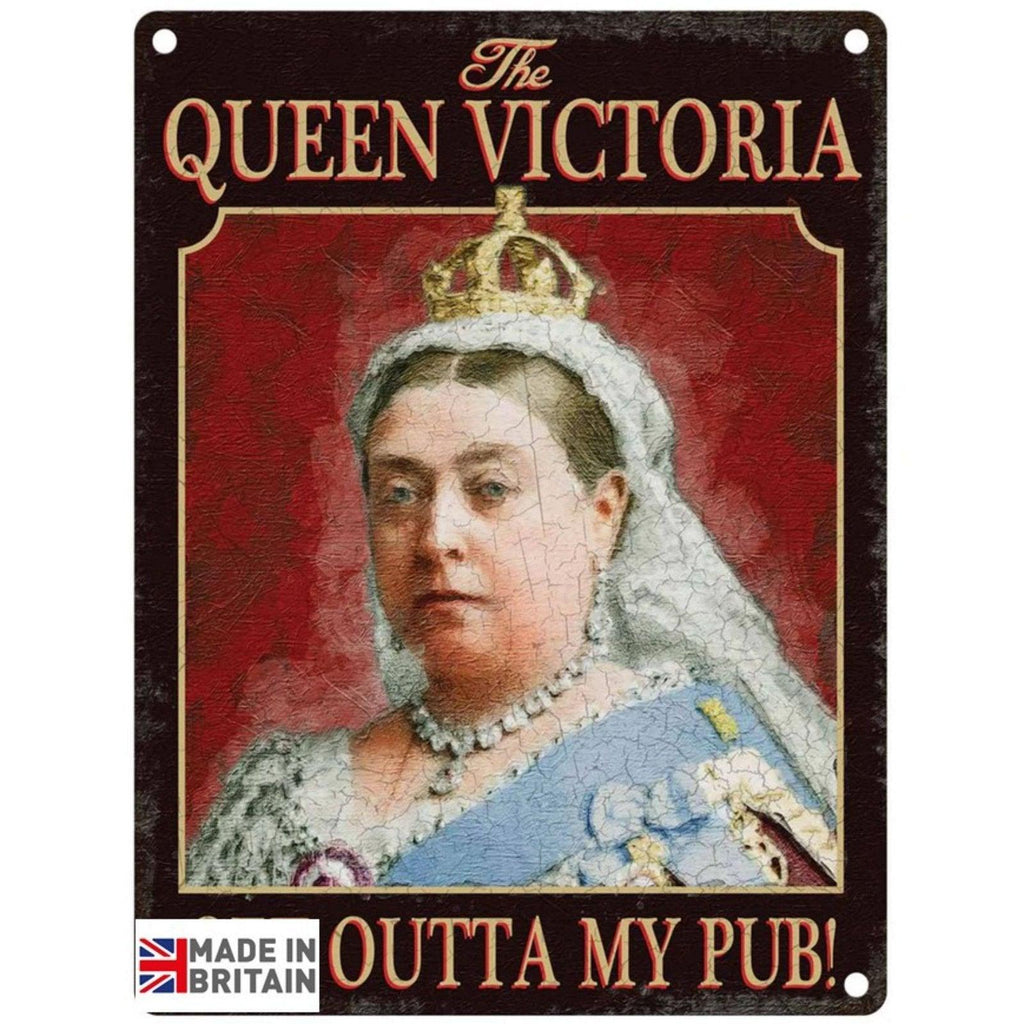 Small Metal Sign 45 x 37.5cm Pub Signs Queen Victoria Geko Products