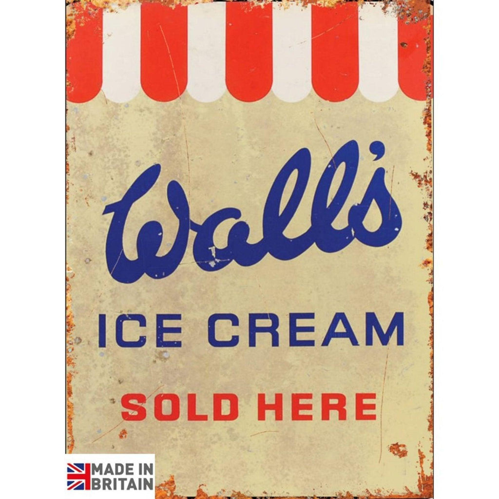 Small Metal Sign 45 x 37.5cm Walls Ice Cream Geko Products