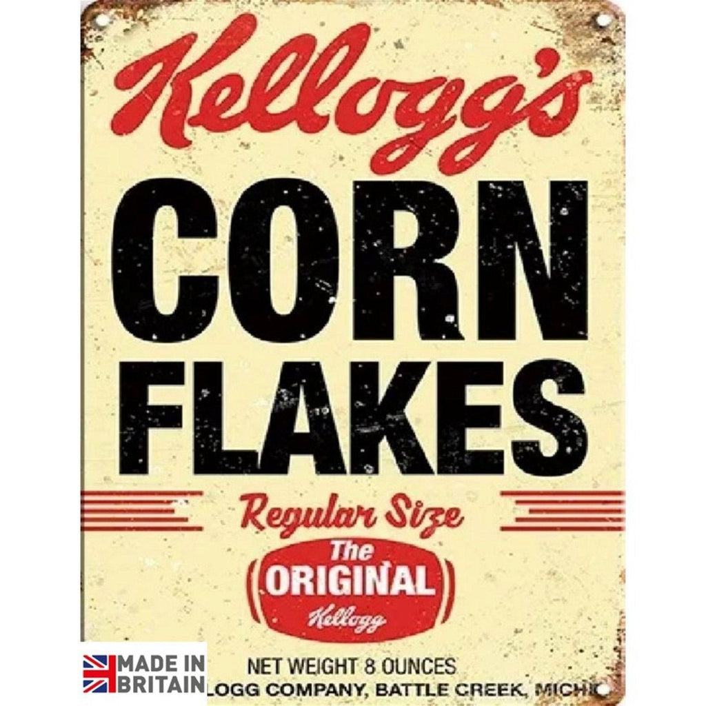 Small Metal Sign 45 x 37.5cm Kellogs Corn Flakes Geko Products