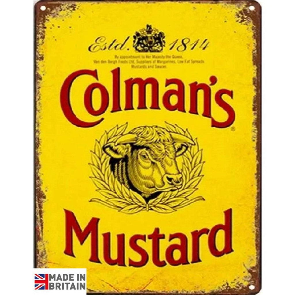 Small Metal Sign 45 x 37.5cm Colman's Mustard Geko Products