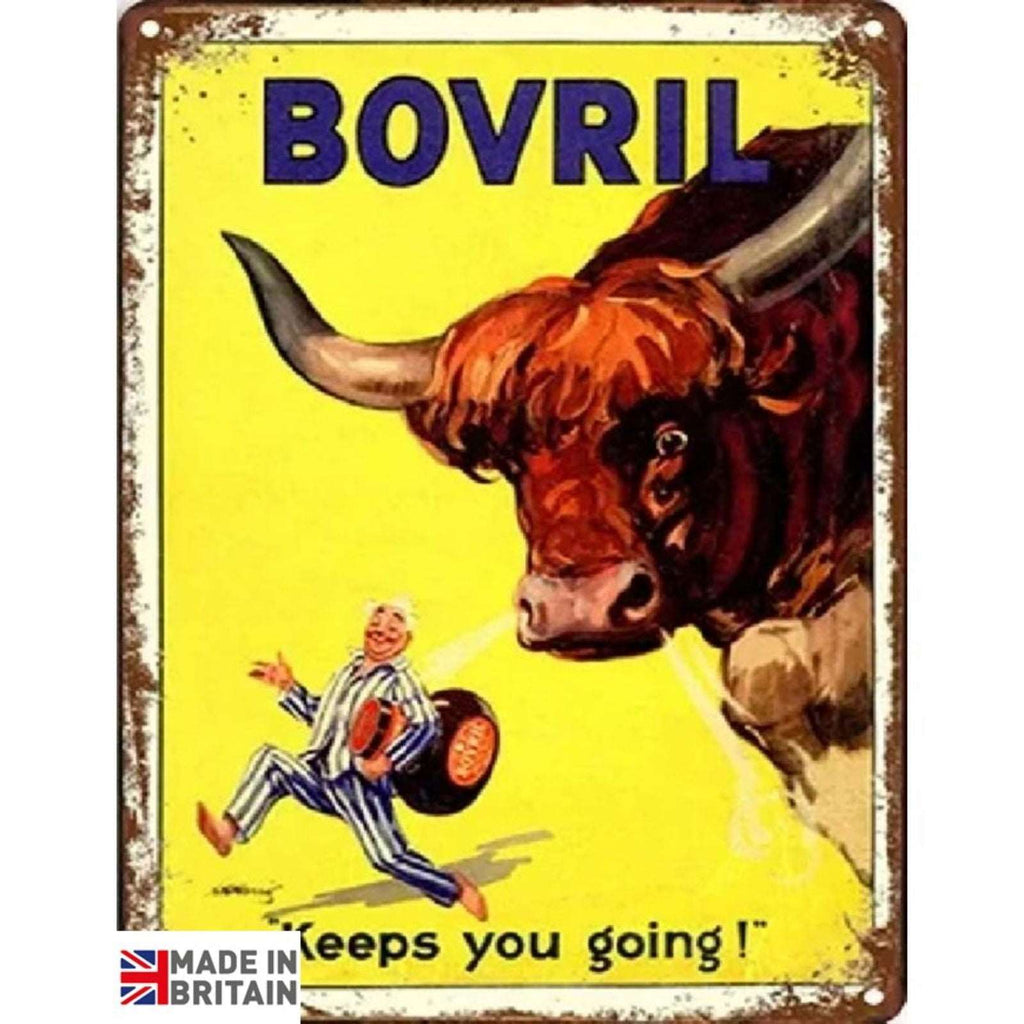 Small Metal Sign 45 x 37.5cm Bovril Keeps you going Geko Products