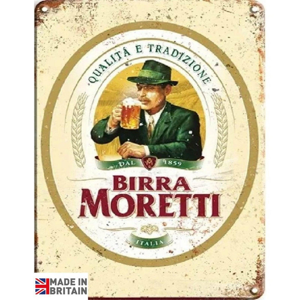 Small Metal Sign 45 x 37.5cm Birra Moretti Geko Products