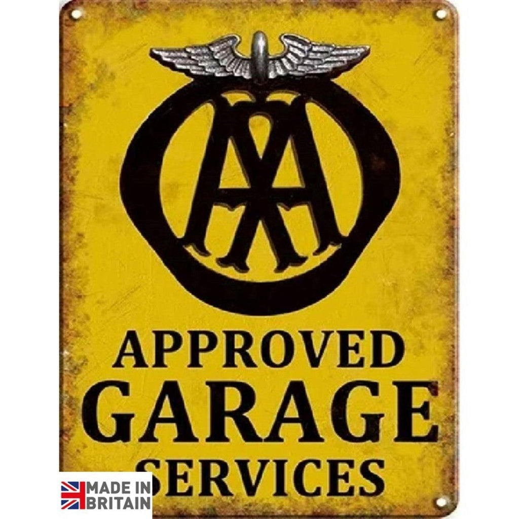 Small Metal Sign 45 x 37.5cm Approved Garage Services Geko Products