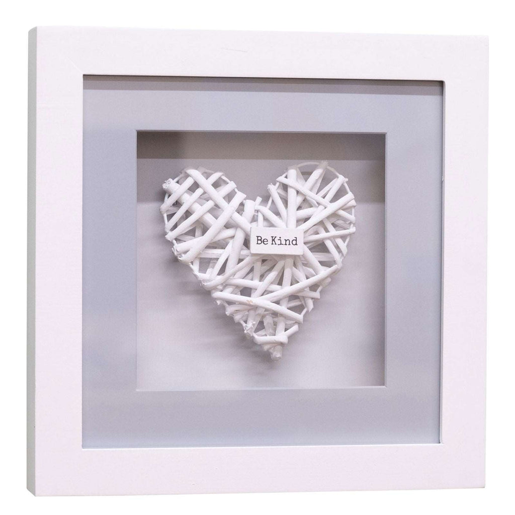 Set of 4 Be Kind Woven Heart Frames Geko Products