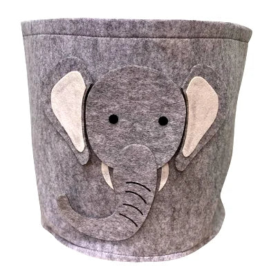 Felt Storage Bin With Elephant Face 35cm - Shades 4 Seasons