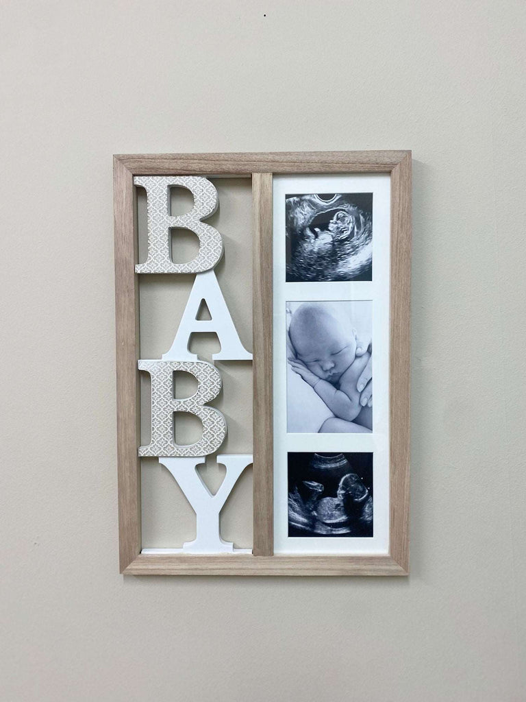 Baby Three Photograph Wooden Frame 43cm Geko Products