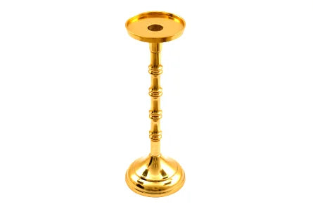 Brass Metal Pillar Candlestick 29cm - Shades 4 Seasons