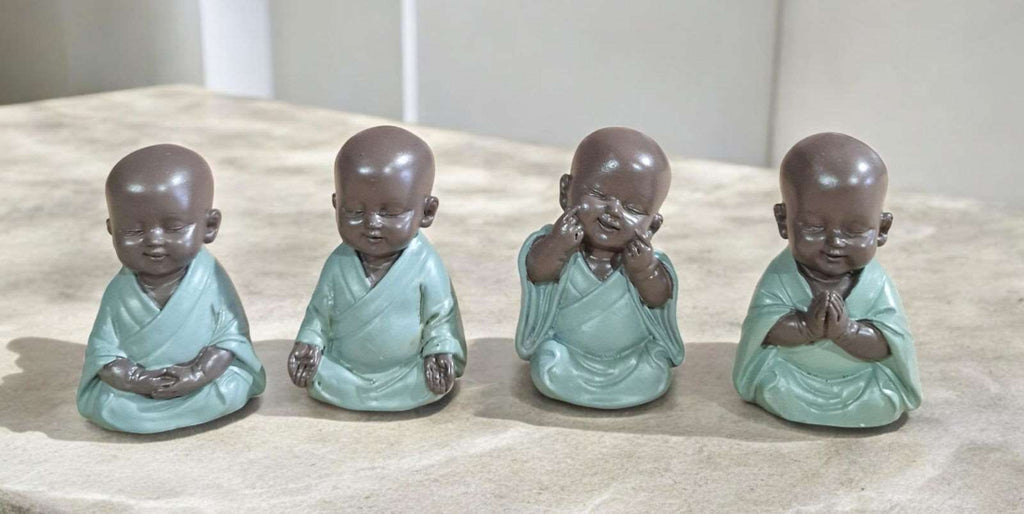 Buddha Ornament In Gift Bag Set Of 4, 6cm Geko Products