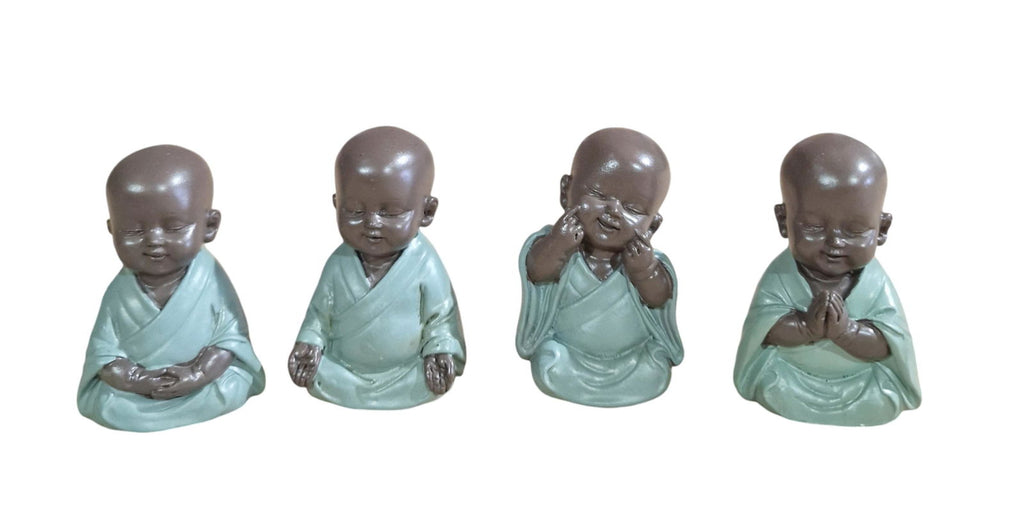 Buddha Ornament In Gift Bag Set Of 4, 6cm Geko Products