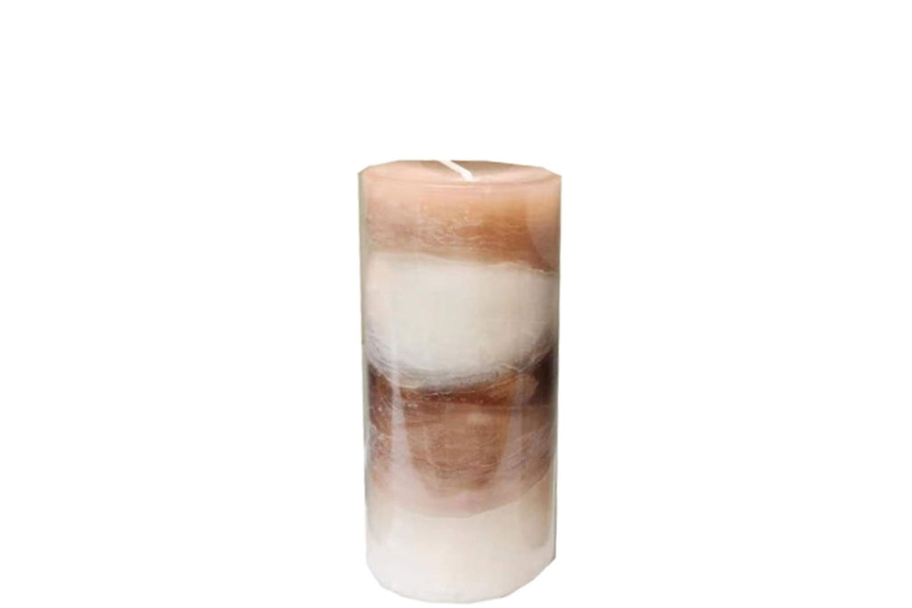 Vanilla Swirl Ombre Pillar Candle Geko Products